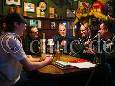 Julian Lautenschlager, Marc El-Sayed, Michael Eckert, Steffen Michel, Andreas Ortwein, Christian Berger, Fantalk EC Bad Nauheim in Willy's Pub, Bad Nauheim, Willy's Pub, 09.11.25